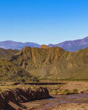 Brava lagün rezervindeki güzel puna ve andean manzarası, la rioja vilayeti, Arjantin