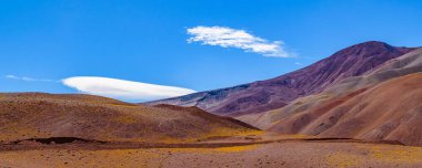 Brava lagün rezervindeki güzel puna ve andean manzarası, la rioja vilayeti, Arjantin