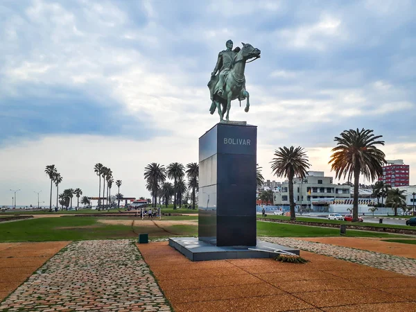 Montevideo Uruguay August 2020 Simon Bolivar Skulptur Stadtpark Von Montevideo — Stockfoto