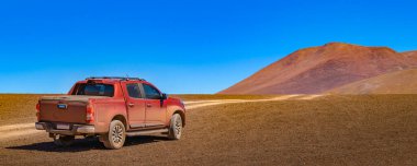 Brava lagün rezervindeki güzel puna ve andean manzarası, la rioja vilayeti, Arjantin