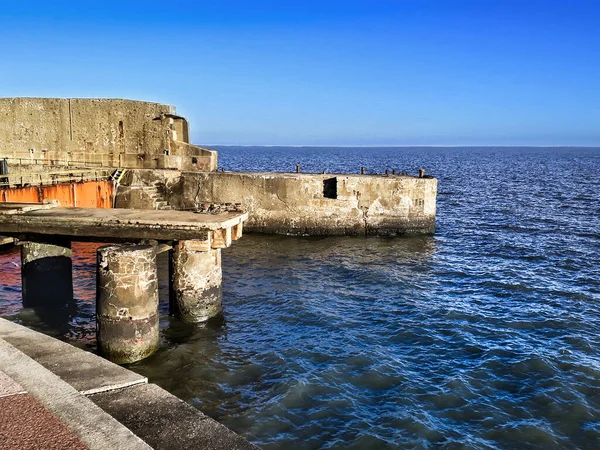 Montevideo City Uruguay Terk Edilmiş Antika Bir Liman — Stok fotoğraf