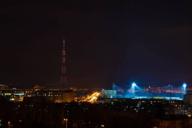Cheboksary, 4 Ocak akşamı 12 kat yükseklikten alınan