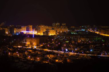 Cheboksary, 4 Ocak akşamı 12 kat yükseklikten alınan