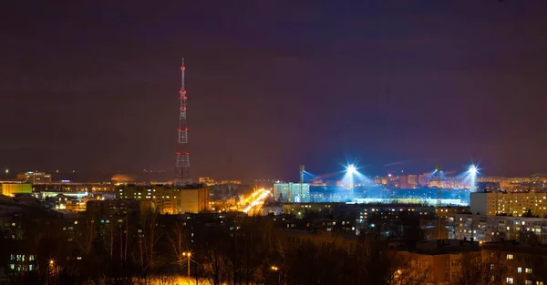Cheboksary Aufgenommen Abend Des Januar Aus Einer Höhe Von Stockwerken — Stockfoto