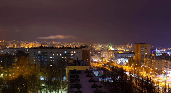 チェボクサル 階の高さから 日の夜に撮影 — ストック写真