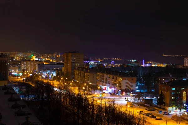 Cheboksary Užívat Večer Ledna Výšky Pater — Stock fotografie