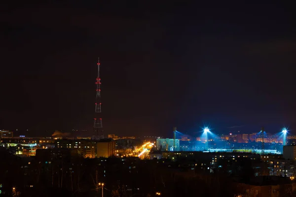 Cheboksary Emelet Magasságból Hozott Január Este — Stock Fotó