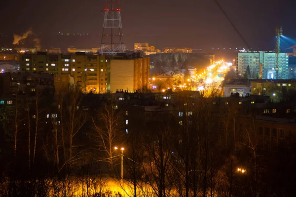 Cheboksary Aufgenommen Abend Des Januar Aus Einer Höhe Von Stockwerken — Stockfoto