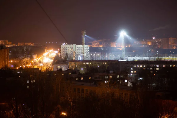 Cheboksary Aufgenommen Abend Des Januar Aus Einer Höhe Von Stockwerken — Stockfoto