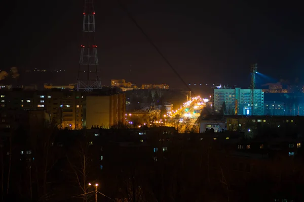 Cheboksary Aufgenommen Abend Des Januar Aus Einer Höhe Von Stockwerken — Stockfoto