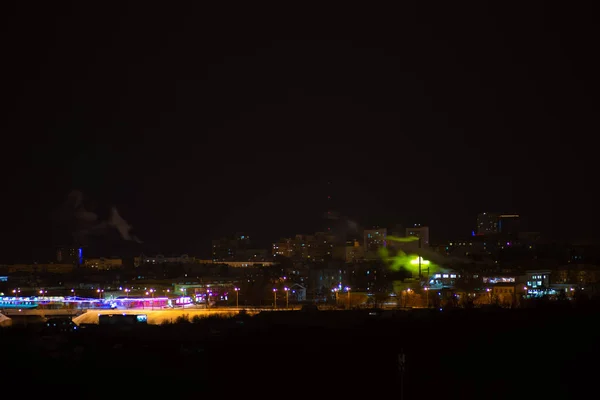 Чебоксары Сняты Вечером Января Высоты Этажей — стоковое фото