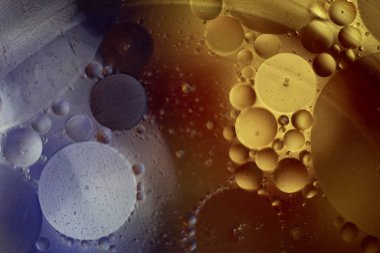 Su yağ lekeleri ile Soyut fotoğraf