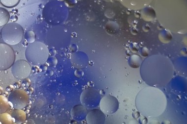 Su yağ lekeleri ile Soyut fotoğraf