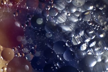 Su yağ lekeleri ile Soyut fotoğraf