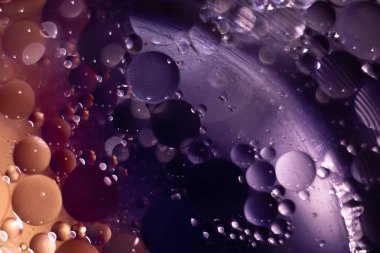 Su yağ lekeleri ile Soyut fotoğraf