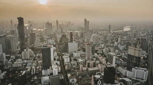 Bangkok Metropolis city drone photo