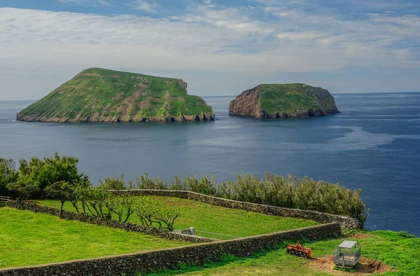 Wyspa Terceira Azory Portugalia Maja 2016 Widok Wyspa Cabras Serra — Zdjęcie stockowe