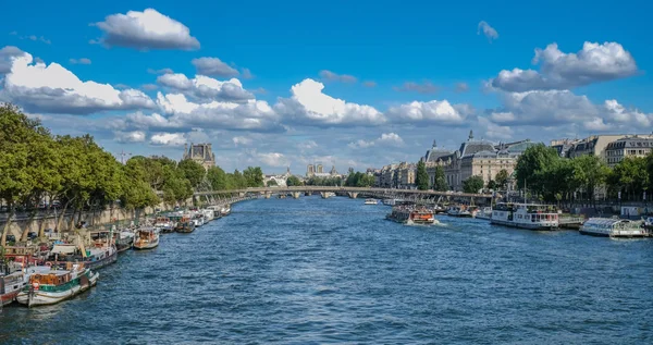 Río Sena París Francia Julio 2018 Vista Panorámica Del Río —  Fotos de Stock