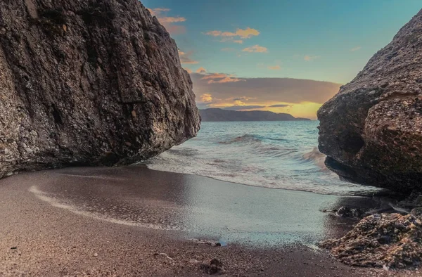 Nerja Malaga Andalusi Spanje Januari 2019 Sunrise Cliff Rotsen Het — Stockfoto