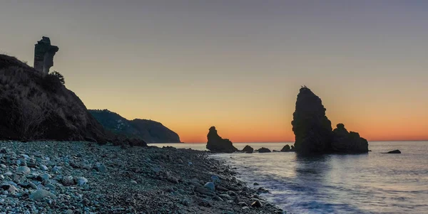 Nerja Malaga Andalusi Spanien Februar 2019 Sonnenaufgang Der Küste Mit — Stockfoto