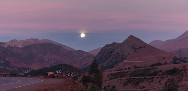 Moon over the mountains