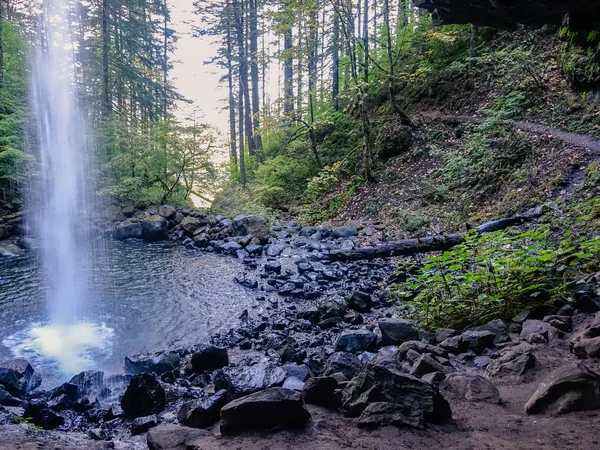 Vattenfall i en skog — Stockfoto