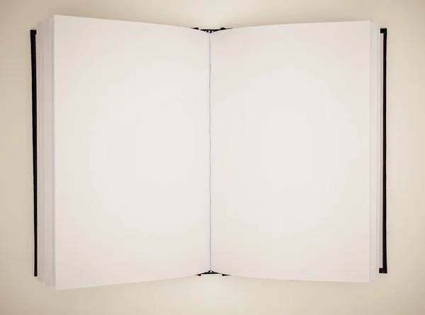 Πρότυπο Βιβλίο Κενό Τετράγωνο Κάλυψη Λευκό Φόντο — Φωτογραφία Αρχείου