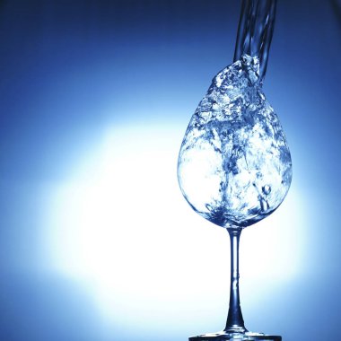 Cam ile içine su dökme sıçrayan