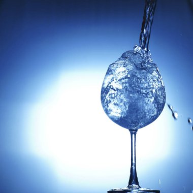 Cam ile içine su dökme sıçrayan