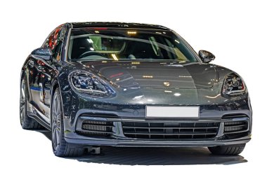 Tayland, Bangkok - 23 Ekim 2018: Porsche 2018 beyaz arka planda izole. Yüksek performanslı spor araçlar konusunda uzmanlaşmış bir Alman otomobil üreticisi Porsche Ag olduğunu.