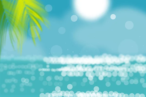Sommer Hintergrund Tropische Palmenblätter Auf Natur Gelb Hintergrund — Stockfoto