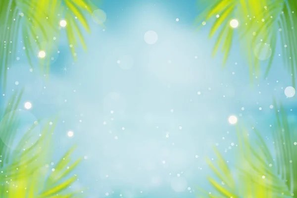 Summer Background Tropical Palm Leaves Nature Yellow Background — 스톡 사진