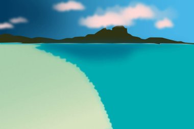 Yaz deniz plaj en az görünümü stili