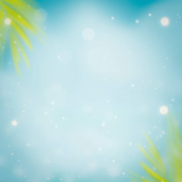 Summer Background Tropical Palm Leaves Nature Blue Sky Sea Background — Stock Photo, Image