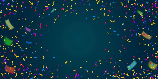 Kleurrijke Feestachtergrond Met Confetti Viering Achtergrond Illustratie Vector Achtergrond — Stockfoto