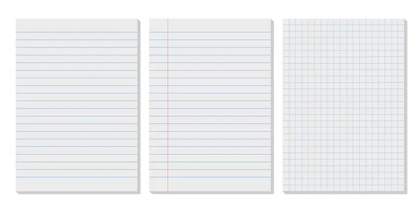 白い背景のベクトル図に囲まれた空白のノートのセット — ストック写真