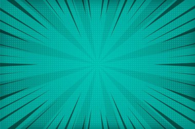 Çizgi roman arka plan kitabı. Sanat yeşili arkaplan modeli Pop Art vektör çizimi