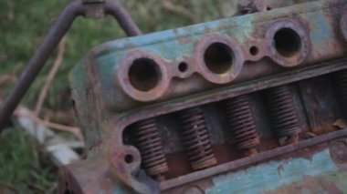 Çekim dışında yeşil eski paslı alt kaydırma