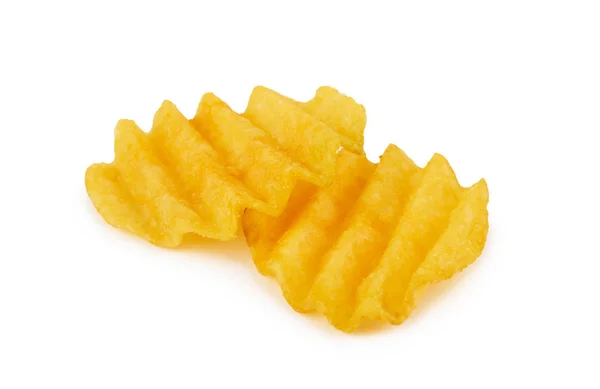 Kartoffelchips Isoliert Auf Weißem Hintergrund — Stockfoto