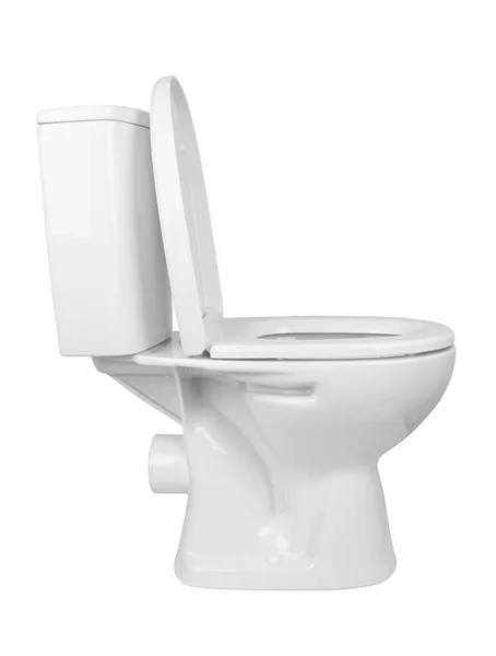 Toilet Kom Geïsoleerd Een Witte Achtergrond — Stockfoto