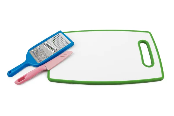Plastic Cutting Board Isolated White Background — Stock Photo, Image