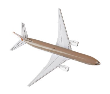 Beyaz bir arka plan üzerinde izole oyuncak uçak