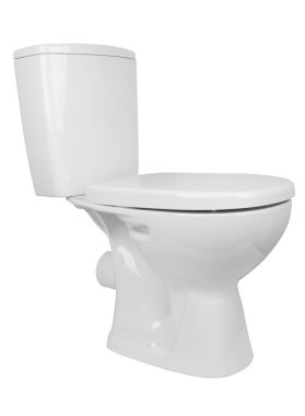 Tuvalet kapağı beyaz arka planda izole edilmiş.