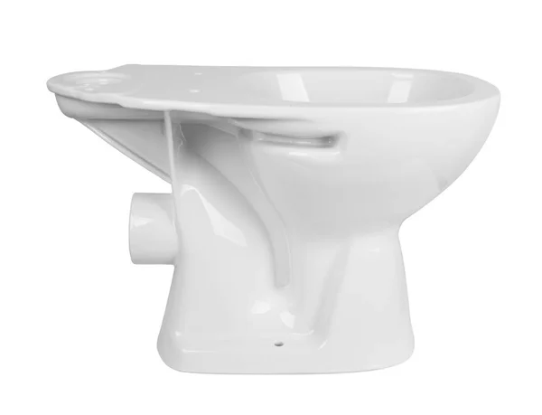 Toilettenschüssel Isoliert Auf Weißem Hintergrund — Stockfoto