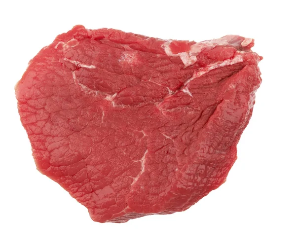 Carne Fresca Cruda Aislada Sobre Fondo Blanco —  Fotos de Stock