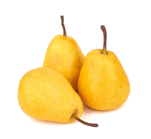 Yellow Pears Isolated White Background — Stock Photo, Image