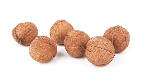 Walnuts Isolated White Background — Stock Photo, Image