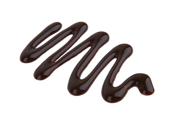 Xarope Chocolate Isolado Fundo Branco — Fotografia de Stock