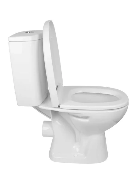 白い背景に隔離されたトイレのボウル — ストック写真