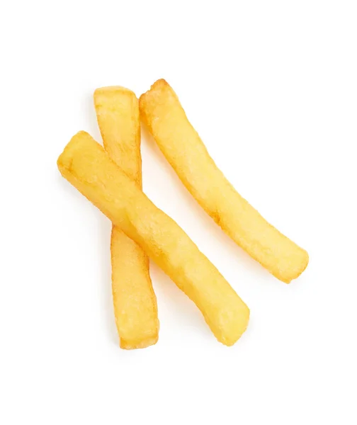 Batatas Fritas Isoladas Sobre Fundo Branco — Fotografia de Stock